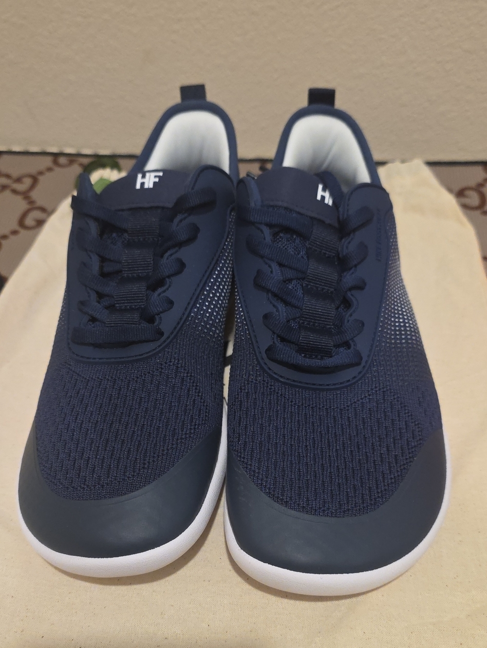 Hike Footwear Size 10.5 Women 8.5 Men Navy Knit Casual Sneakers